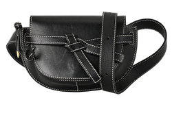 Mini Gate Belt Bag, Leather, Black, 521950, 2*